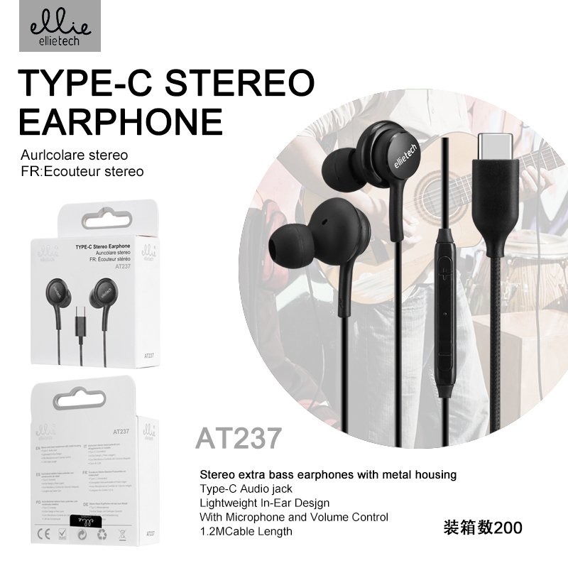Ellietech AT237 Auricular con Cable Type-c