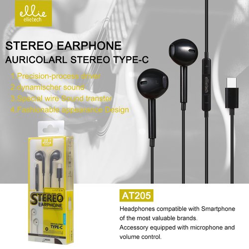 Ellietech AT205 Tipo C Auriculares