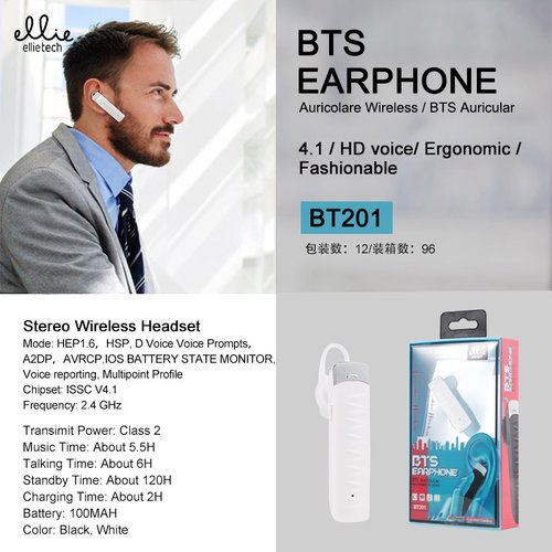 Ellietech BT201 Auriculares Wireless
