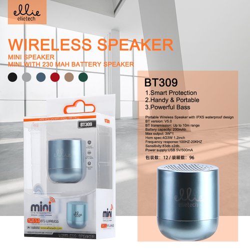 Ellietech BT309 Mini Altavoz Inalambrico Portatil Impermeable