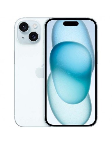 *Móvil iPhone 15 – 128GB Azul Claro Grado A, Salud de Batería Entre 80%-90% SIM Física (USADO)