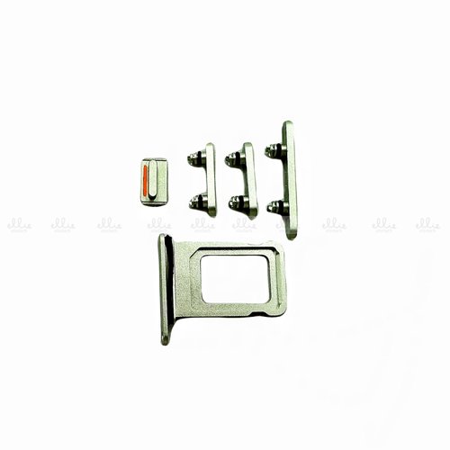 Set 4 Piezas Porta-SIM + Teclado de Volumen, Encendido y Boton Vibracion para iPhone 12 Mini 5.4 / 12 6.1 Verde