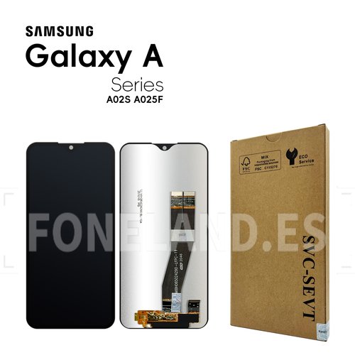 Pantalla Samsung A025F/E025F  A02S/F02S 2020 (160mm)  Negro BLACK NON EU CODE SERVICE PACK
