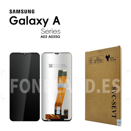 Pantalla Samsung A035G A03 2022 (163mm)  Negro SERVICE PACK BLACK EU CODE