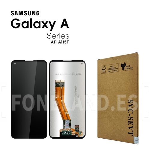Pantalla Samsung  A11 A115 / M11 M115 2020 Negro LCD+Táctil SERVICE PACK