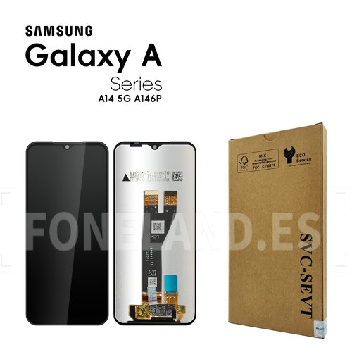 Pantalla Samsung A14 5G 2023 A146P / A146U Negro LCD+Tactil SERVICE PACK