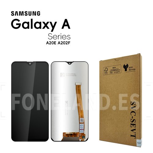 Pantalla Samsung A20E 2019 A202 Negro LCD+Táctil SERVICE PACK