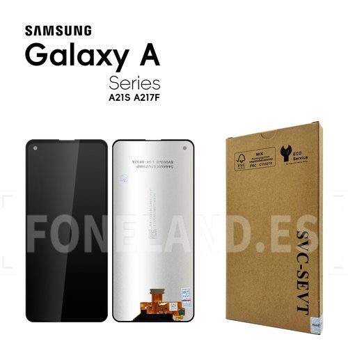 Pantalla Samsung A21S 2020 A217 Negro LCD+Táctil SERVICE PACK