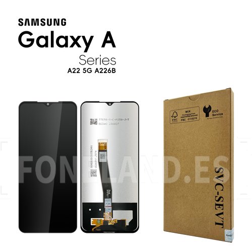 Pantalla Samsung A22 5G 2021 A226 Negro SERVICE PACK