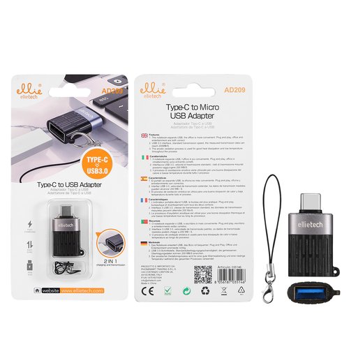 AD209 Adaptador Type C a USB 3.0 ellietech