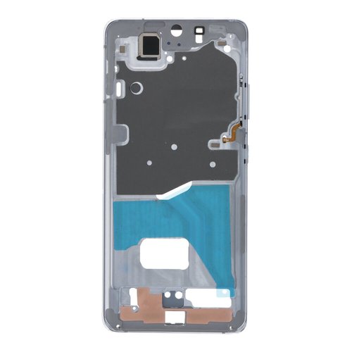Carcasa Frontal para Samsung S21 Ultra  S998B Plateado con adesivo pantalla completo