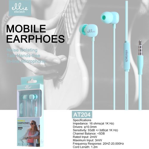 Ellietech AT204 Auriculares con Microfono