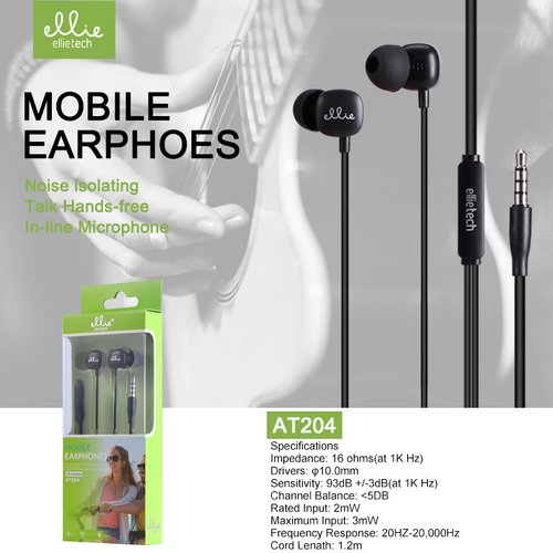 Ellietech AT204 Auriculares con Microfono