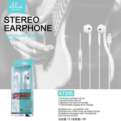 Ellietech AT205 Tipo C Auriculares