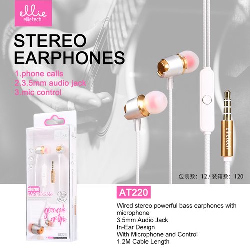Ellietech AT220 Auriculares con Microfono