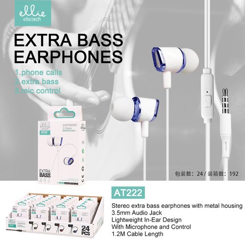Ellietech AT222 Auriculares in-ear Jack 3.5mm