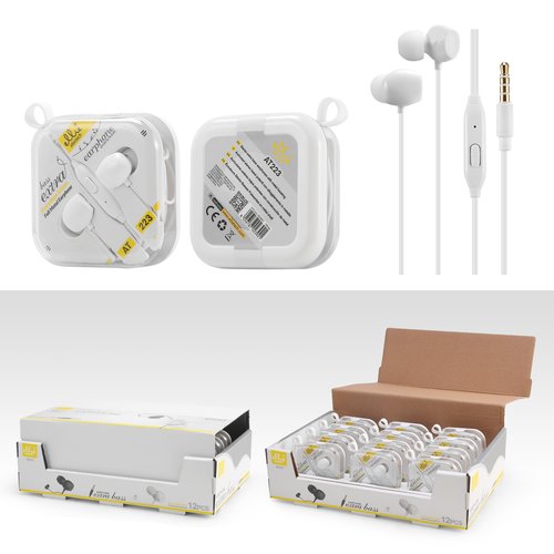 Ellietech AT223 Auriculares Estereo Bajo Potentes con Construccion de Metal