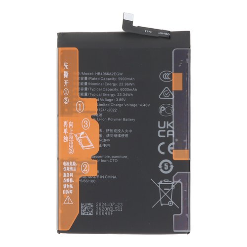 Batería para Huawei Honor 90 Smart HB4966A2EGW-A 5330mAh