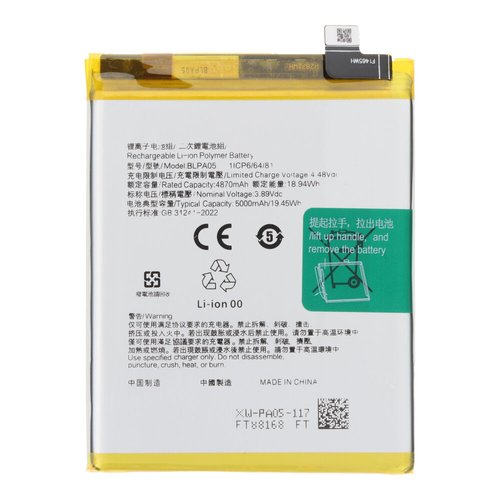 Batería para OPPO Reno10 CPH2531 BLPA05 5000mAh