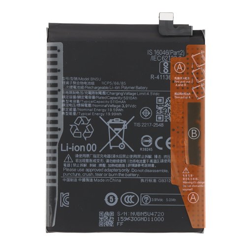 Batería para Xiaomi Redmi Note 14(India)/Note 14 5G BN5U 5110mAh