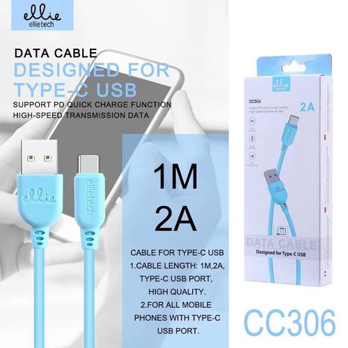 Ellietech CC306 Cable de Dato para Type-C USB 2A 1M