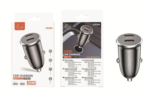 Ellietech CR304 PD30W USB+PD Cargador de Coche