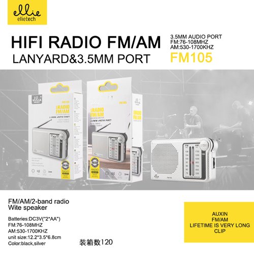 FM105 Hifi radio FM/AM con altavoz