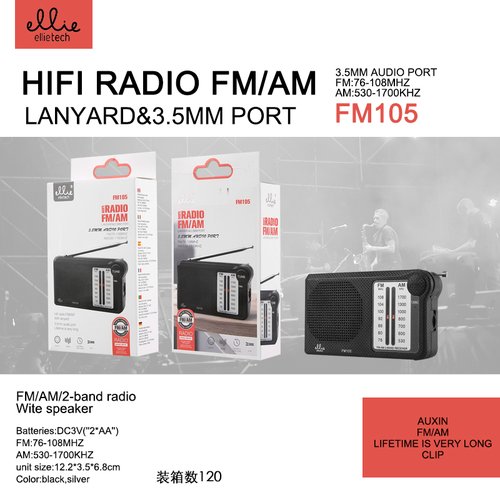 FM105 Hifi radio FM/AM con altavoz