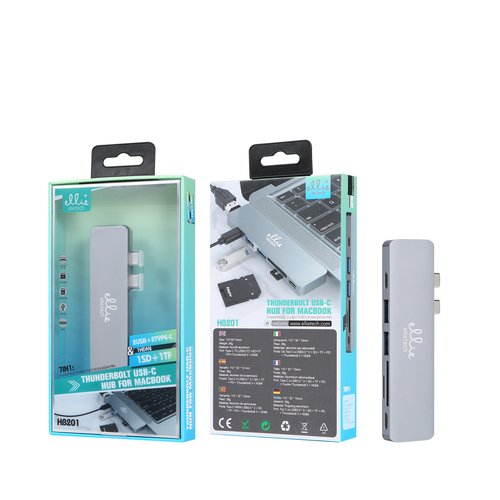 Ellietech HB201 THUNDERBOLT HUB USB C para MacBook