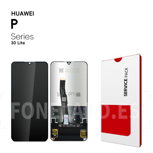Pantalla Huawei P30 Lite (MAR-L01A, MAR-L21A, MAR-LX1A) / Nova 4E 2019 / P30 Lite New Edition 2020 (MAR-L01A, MAR-L21A, MAR-LX1A ) Negro Sin Marco LCD+Tactil SERVICE PACK