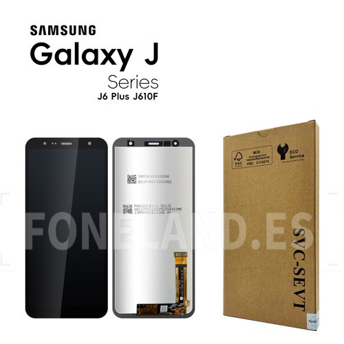 Pantalla Samsung J610/J415/J410  J6 plus2018 /J4 plus 2018 Negro SERVICE PACK