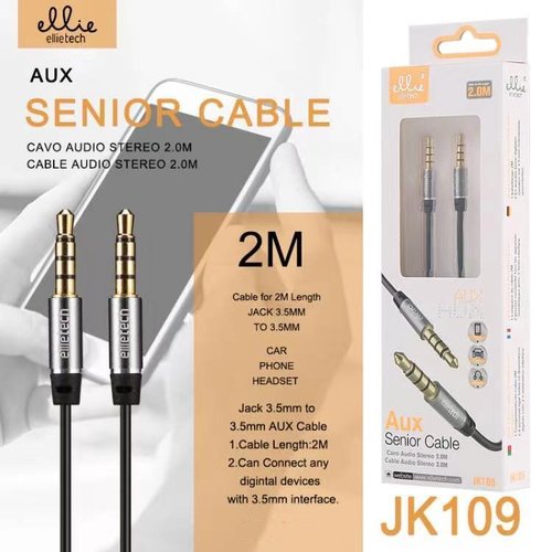 Ellietech JK109 Cable Audio Jack 3.5mm a 3.5mm 4 Channel 2.0M