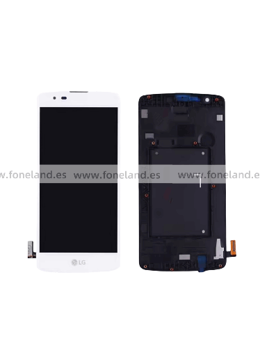 Pantalla Original LG K8 Blanco Con Marco Completa LCD+Tactil