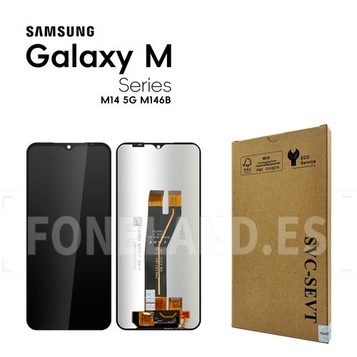 Original Pantalla Samsung M146 (M14 5G) Black LCD+Tactil Sin Marco SERVICE PACK