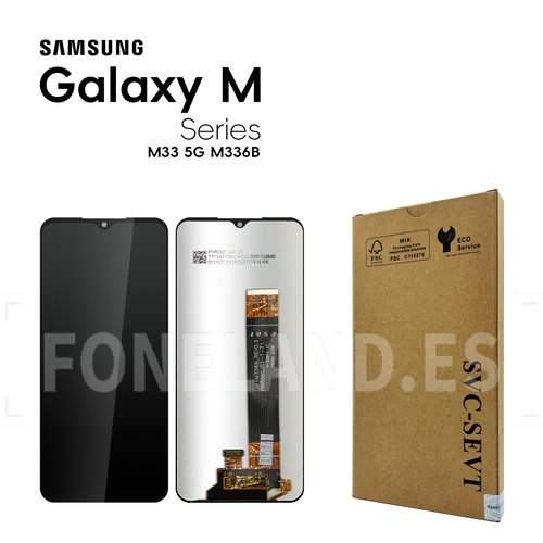Pantalla Samsung M33 5G 2022 M336B Negra LCD+Táctil SERVICE PACK