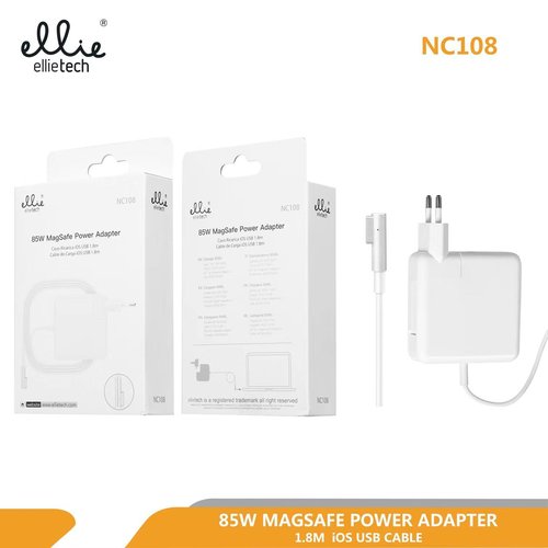 Ellietech NC108 Cargador para Macbook con Cable iOS 85W 1.8M USB