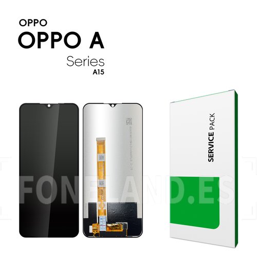 Pantalla OPPO A15 (CPH2185) / A15S / A16k 2020 Negra Completa LCD+Tactil SERVICE PACK