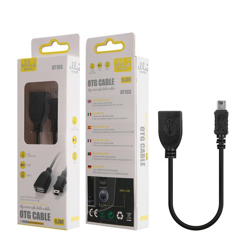 Ellietech OT103 Cable OTG-Mini USB 0.2M