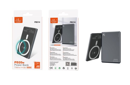 Ellietech PB314 Power bank Magnetico 5000 mAh Negro