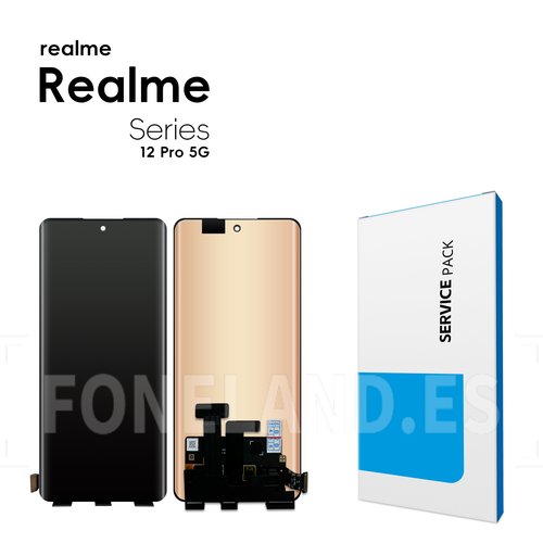 Pantalla Realme 12 Pro 5G (RMX3842) / Realme 12 Pro Plus 5G (RMX3840) / OPPO RENO9 (PHM110) / RENO9 PRO (PGX110) / RENO9 PRO PLUS (PGW110) / RENO10 5G (CPH2531) / RENO10 PRO 5G (CPH2525) / OPPO A1 PRO (PHQ110) / RENO8 T 5G (CPH2505)  Negra Completa LCD+Tactil (Version TM) SERVICE PACK