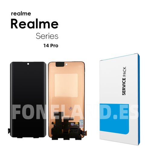 Pantalla Realme 14 Pro 5G (RMX5055, RMX5056) (Version TM) Negro sin marco LCD+TACTIL Completo SERVICE PACK