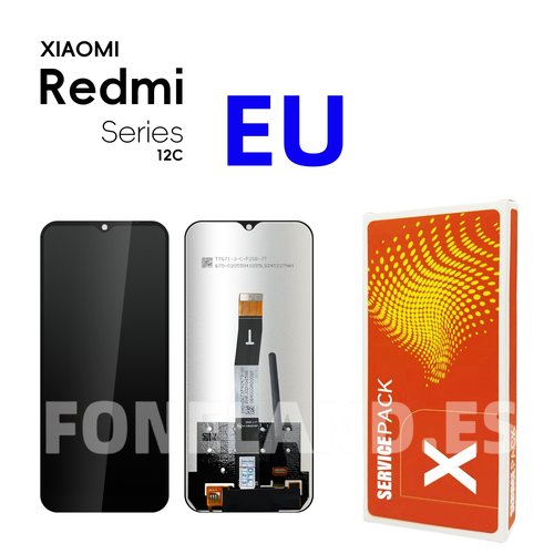 Pantalla Redmi 12C (2023) Sin Marco LCD+TACTIL Completo SERVICE PACK 