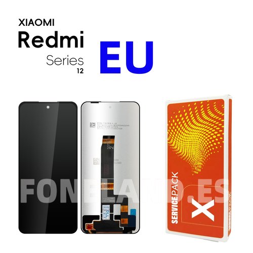 Pantalla Redmi 12 4G / Redmi 12 5G / Poco M6 Pro 5G Sin Marco LCD+TACTIL Completo SERVICE PACK 