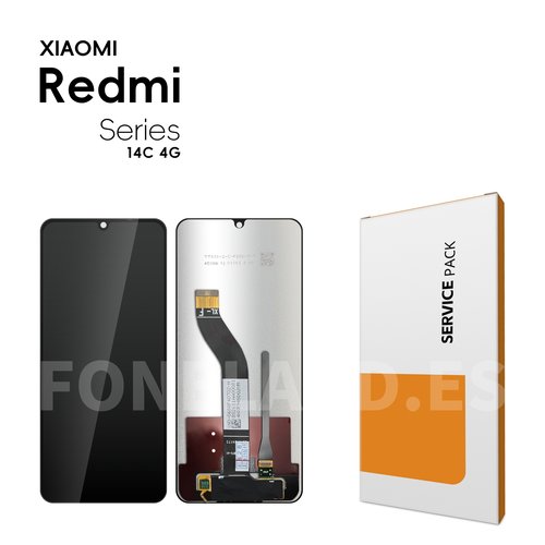 Pantalla Xiaomi Redmi 14C (2411DRN47C, 2409BRN2CY) / REDMI A4 5G 24116RNC1I / REDMI 14R 5G / XIAOMI POCO A3 PRO / XIAOMI POCO C71 / XIAOMI POCO C75 (2410FPCC5G) Negro Completa LCD+Tactil SERVICE PACK