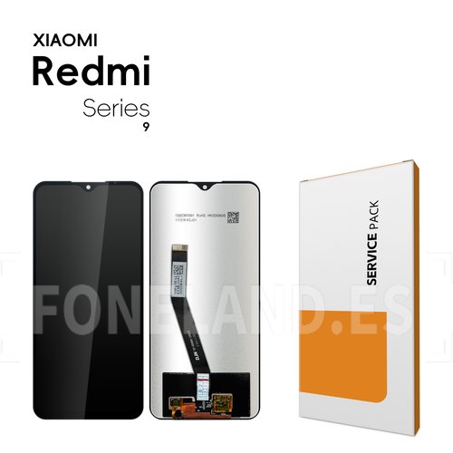 Pantalla Xiaomi Redmi 9 (M2004J19G, M2004J19C) / 9 Prime / Poco M2 / M2 Reloaded 2020 Negra SIN MARCO Completa Tactil+LCD SERVICE PACK