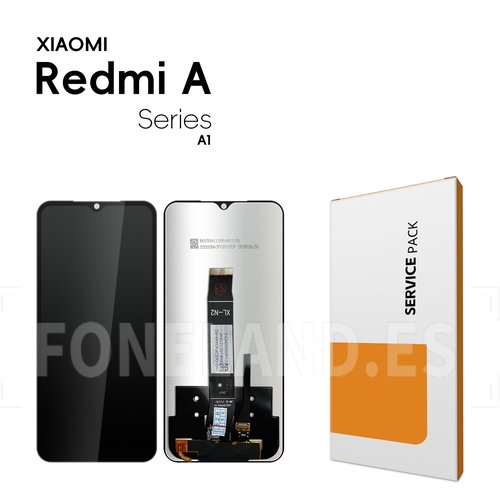 Pantalla Xiaomi Redmi A1 (220733SI) / A1 PLUS (220733SFG) / REDMI A2 (23028RN4DG, 23026RN54G) / A2 PLUS (23028RNCAG, 23028RN4DI,  23028RNCAI) Negra SIN MARCO Completa Tactil+LCD SERVICE PACK
