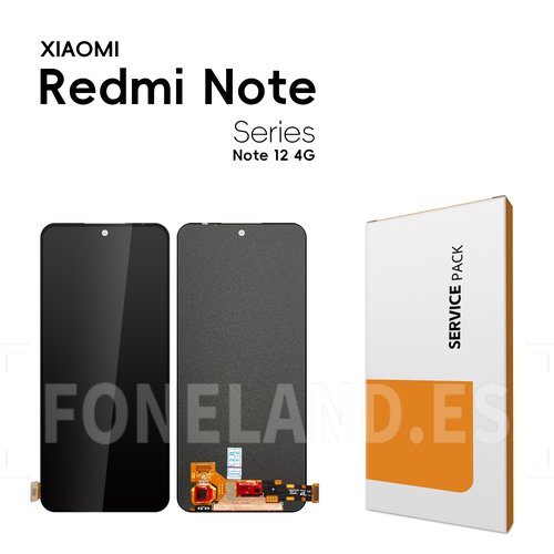 Pantalla Redmi Note 12 4G/5G / Poco X5 5G (2023) Sin Marco Original LCD+Tactil Negra Completa SERVICE PACK