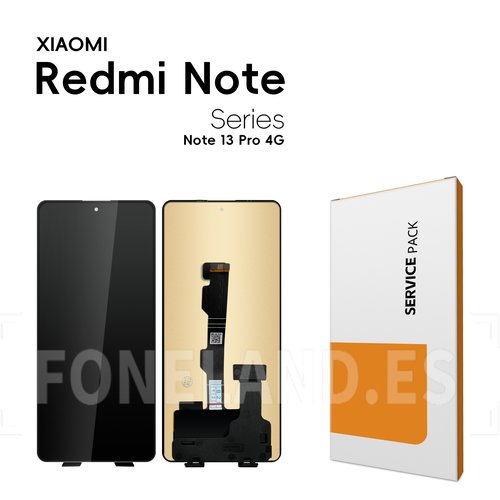 Pantalla Redmi Note 13 PRO 4G (23117RA68G, 2312FPCA6G) / Poco M6 Pro 4G 2024 (MZB0G1GEU) Sin Marco Negro SERVICE PACK
