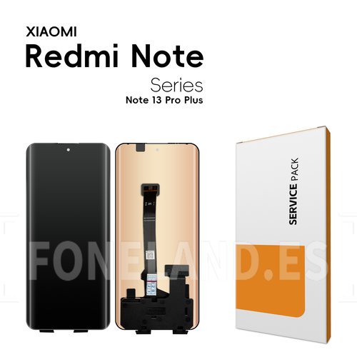 Pantalla Redmi Note 13 Pro Plus 5G (23090RA98C, 23090RA98G, 23090RA98I) / Redmi Note 14 Pro 5G (24090RA29G) / Redmi Note 14 Pro Plus 5G (24115RA8EG) / POCO X7 (24095PCADG) Sin Marco Negro SERVICE PACK