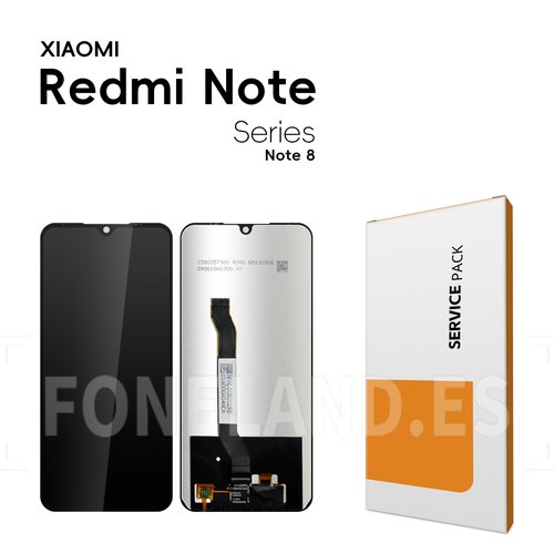 Pantalla Xiaomi Redmi Note 8 Negra Completa Tactil+LCD SERVICE PACK